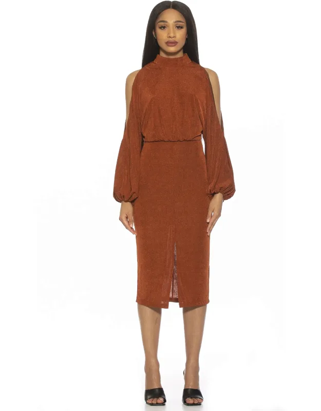 Mockneck Long Sleeve Dress