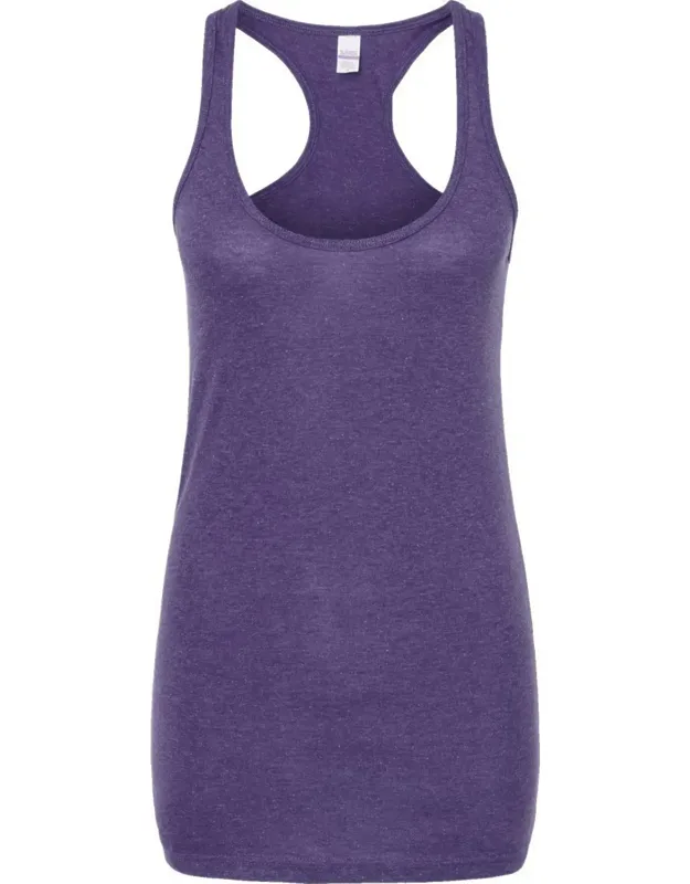 Tultex Poly-rich Racerback Tank Top With Ribbed Binding And Double Needle Stitched Hem