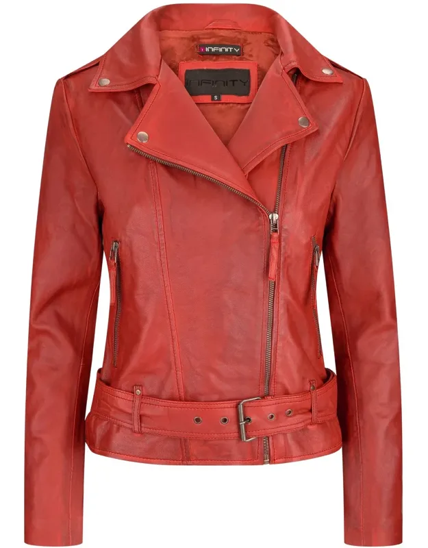 Real Leather Slim Fit Biker Jacket