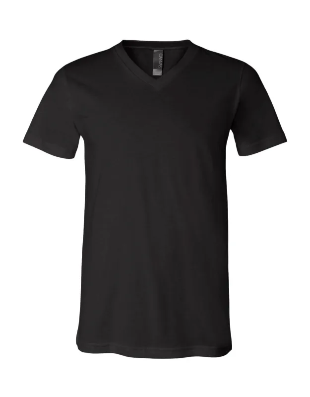 Jersey V-neck Tee, 100% Airlume Combed And Ringspun Cotton, Retail Fit