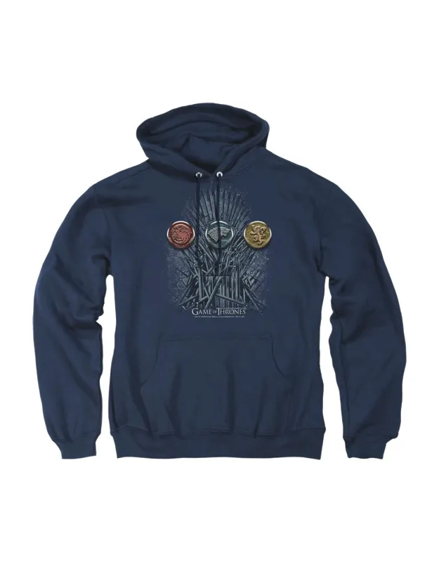 Game Of Thrones For The Throne Sigils Adult Pull Over Hoodie / Hooded Sweatshirt - Stylish Easy Everyday Wear