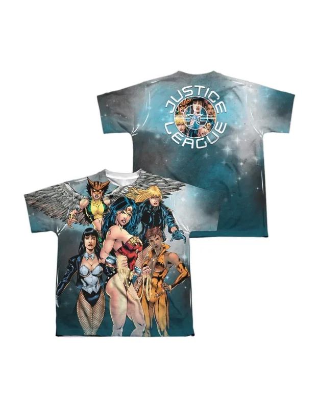 Justice League Of America Gals Night Out Short Sleeve Poly Crew Tee - Stylish For Everyday Wear