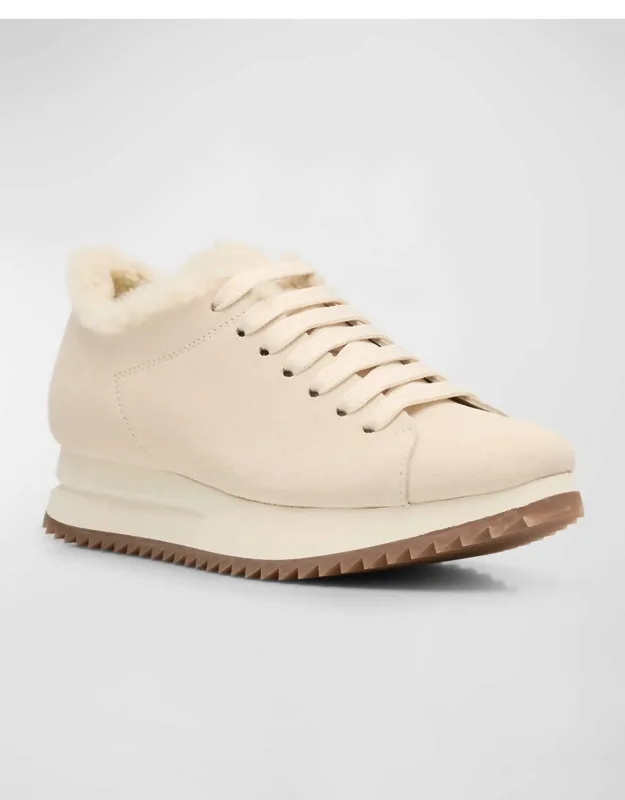Orinda Shearling Suede Sneakers