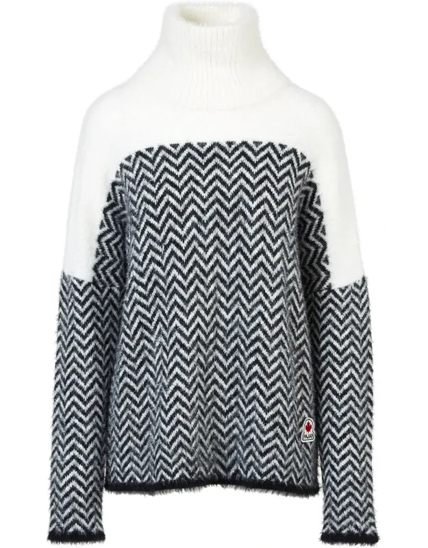 Jasper High Neck Chevron Sweater