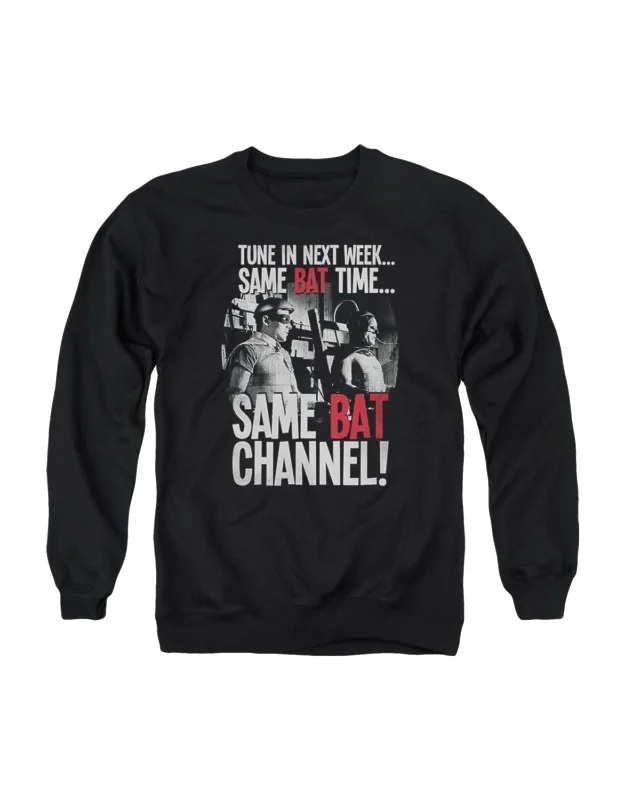 Batman Classic Tv Bat Channel Crewneck Sweatshirt