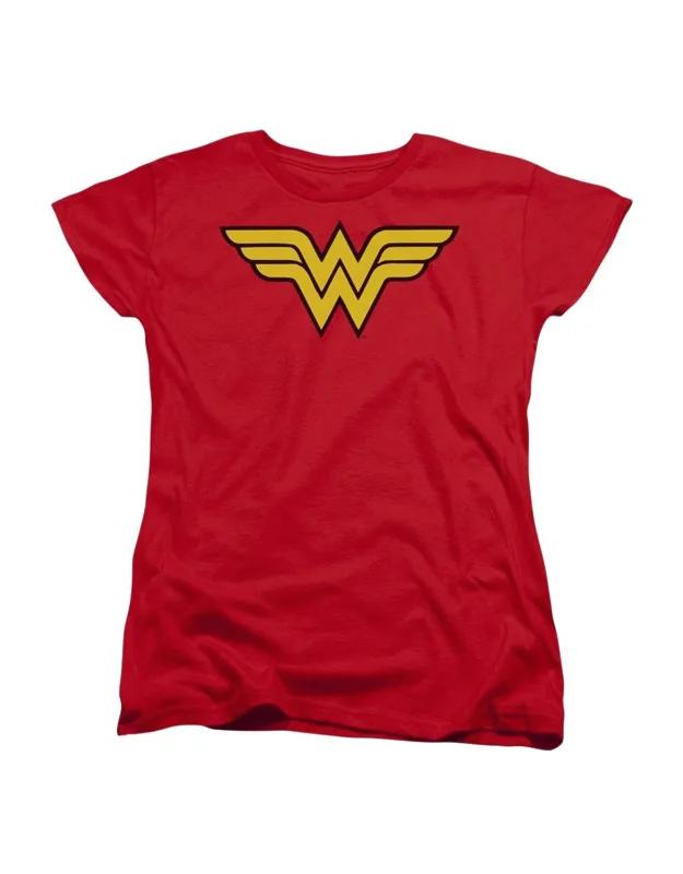 Dc Comics Wonder Woman Logo Short Sleeve Tee - Stylish For Everyday Wear, 100% Cotton