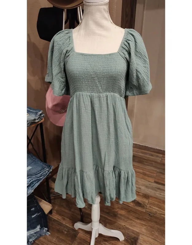 Smocked Mini Dress