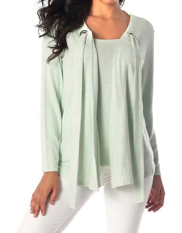 Grommet Open Cardigan