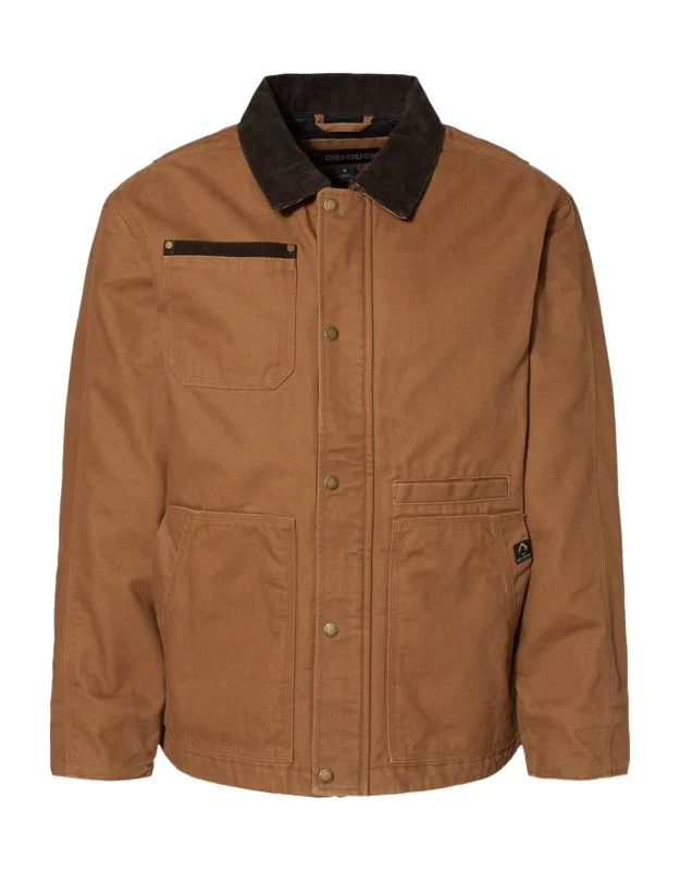 Rambler Boulder Cloth Jacket With Nylon Quilted Lining And Ribbed Gator Cuffs