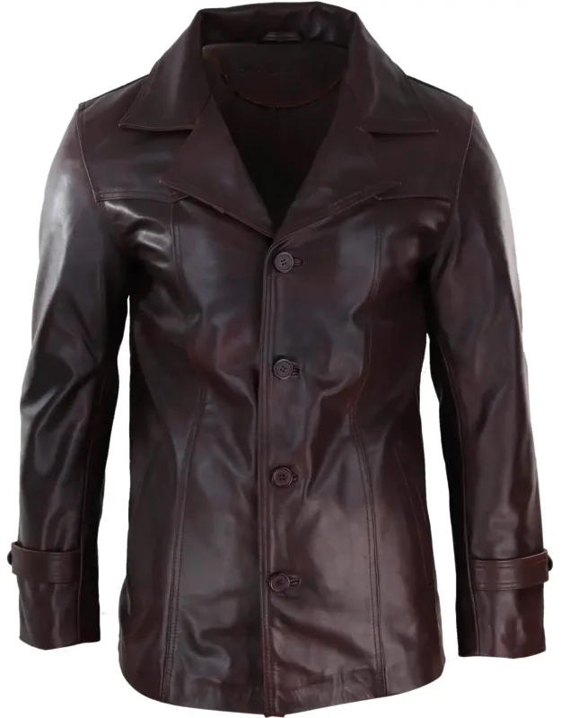 Leather Coat With Buttons