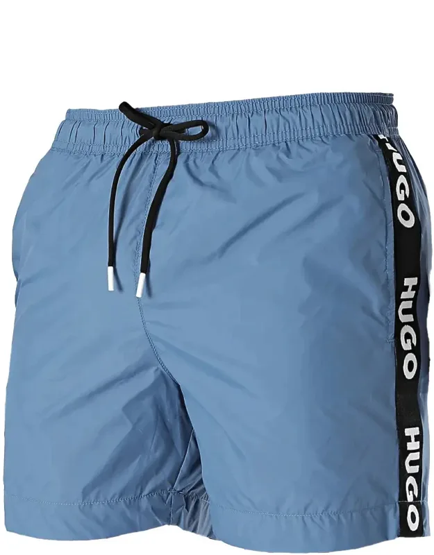 Hugo Fab Logo Taping Swim Trunks, 100% Polyamide, Machine Wash