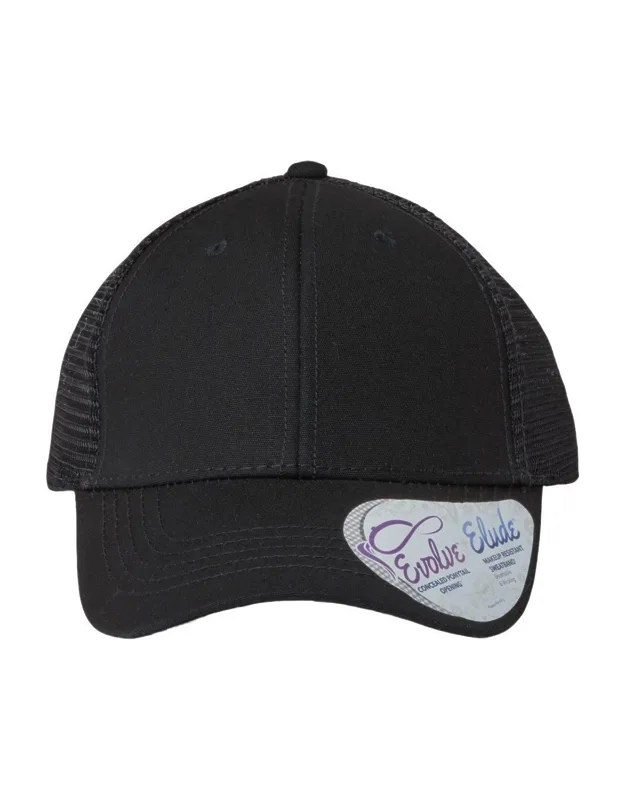 Infinity Her Modern Trucker Cap With Concealed Ponytail Opening And Moisture-management Sweatband