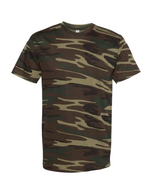 Code Five Camo Tee 4.5 Oz./yd, 100% Combed Ringspun Cotton Printed Jersey