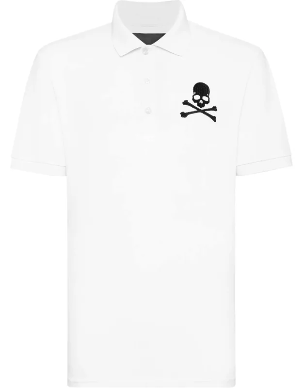 Pique Polo Shirt Ss With Iconic Embroidered Chest And Logoed Buttons