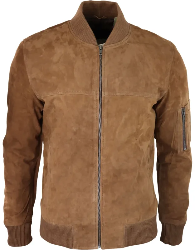 Suede Bomber Jacket
