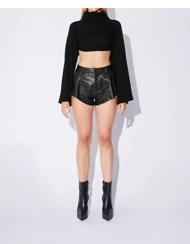 Cropped Turtleneck Sweater