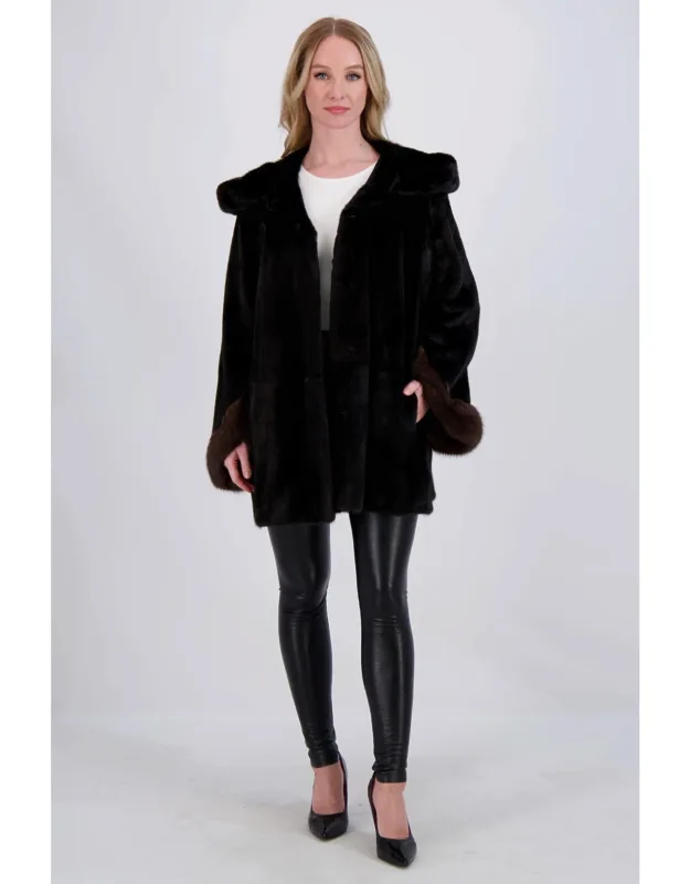 Mink Parka With Sable Trim