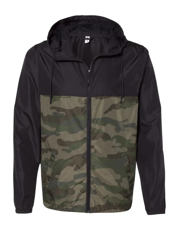 Lightweight Windbreaker Full-zip Jacket With Waterproof Pressure Resistance And Tightening Toggle At Waistband