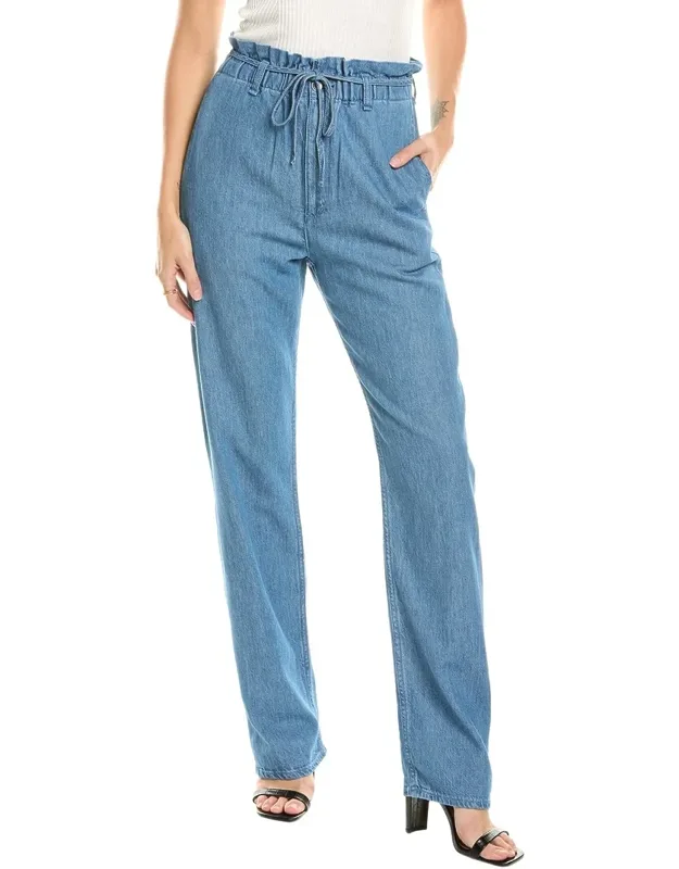 Linen-blend Straight Jeans