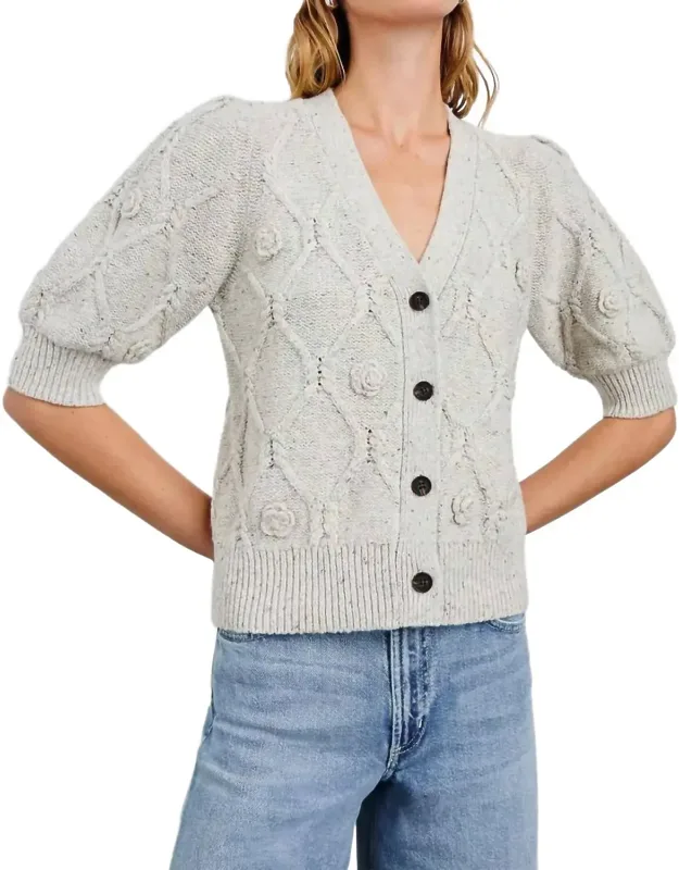 Isla Cardigans With Crochet Daisies
