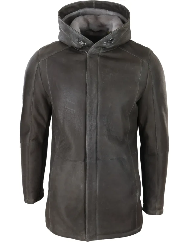 Soft Sheepskin Hooded Winter Coat