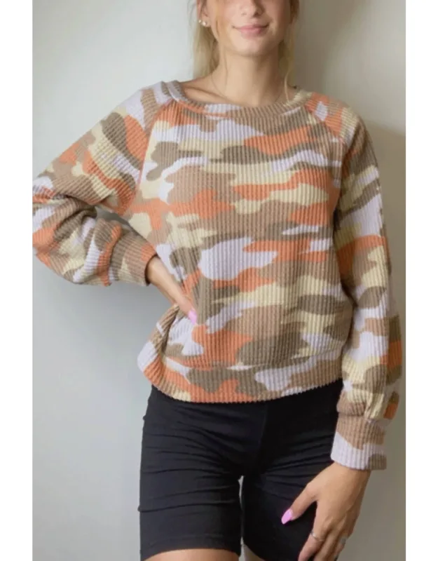 Camo Long Sleeve Top