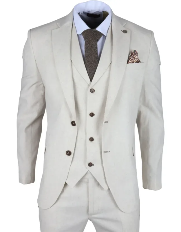3 Piece Linen Summer Suit