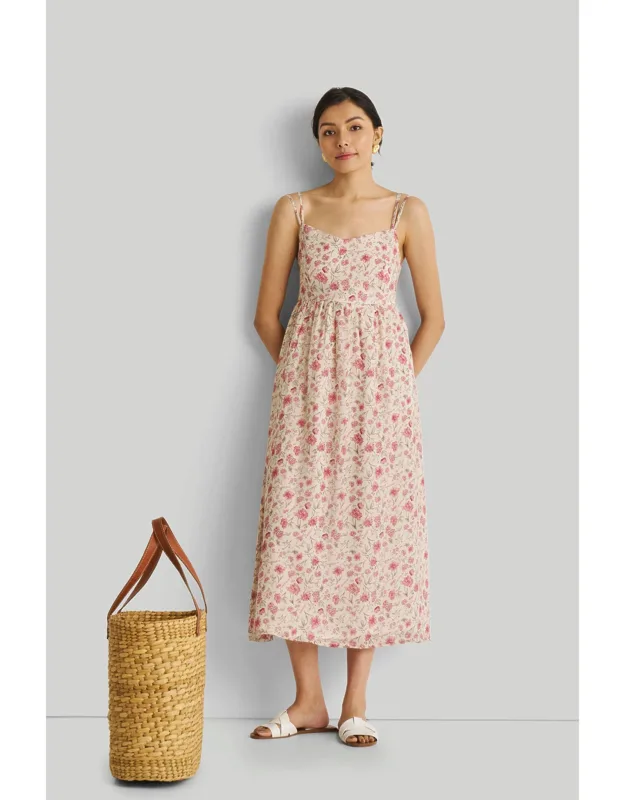 Gathered Midi Dress