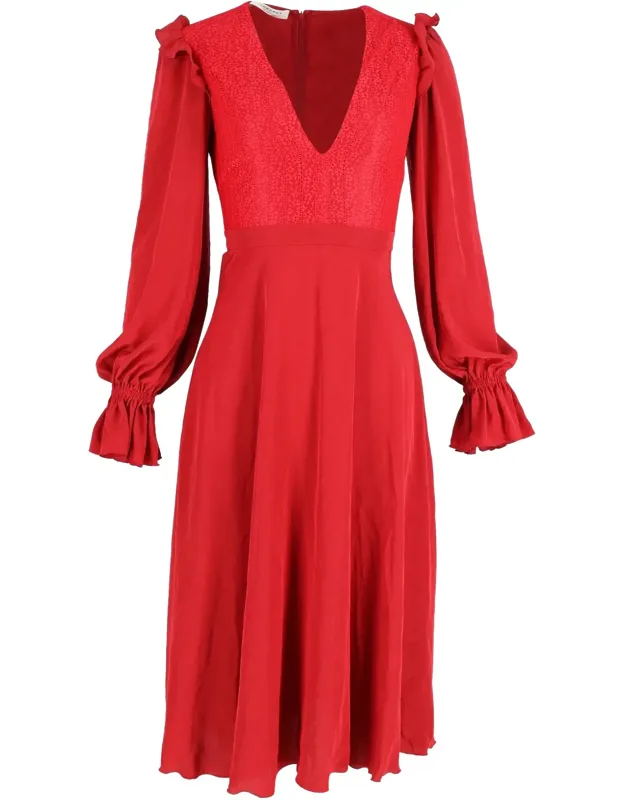 V-neck Midi Dress