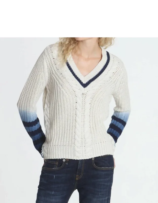 Dip Dyed Vee Sweater