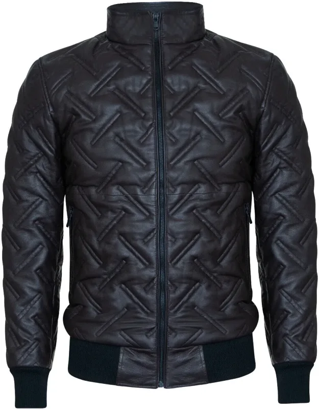 Bomber Leather Quilted Jacket