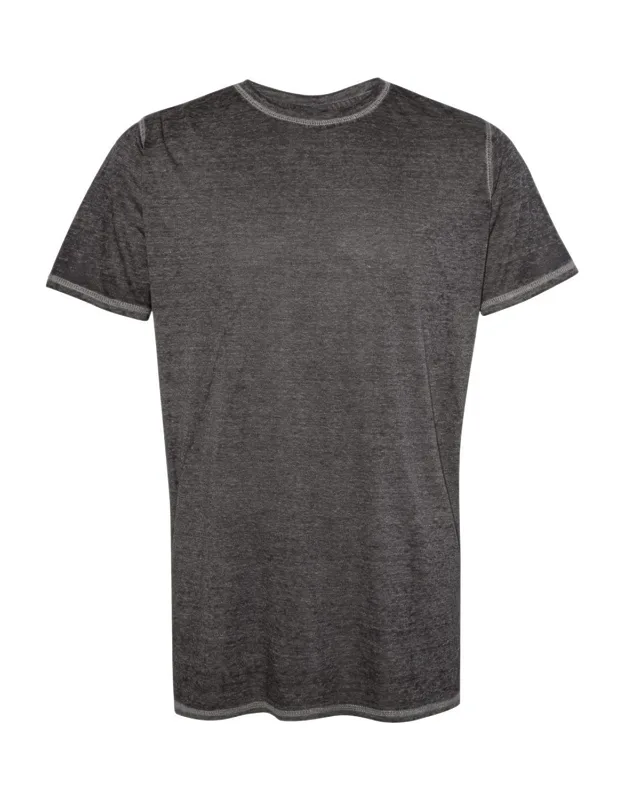 J. America Zen Jersey T-shirt, Acid-washed With Silicone Finish