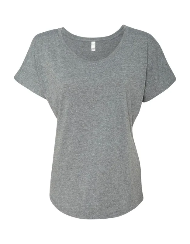 Next Level Triblend Dolman T-shirt With Scoop Neck And Curved Hem