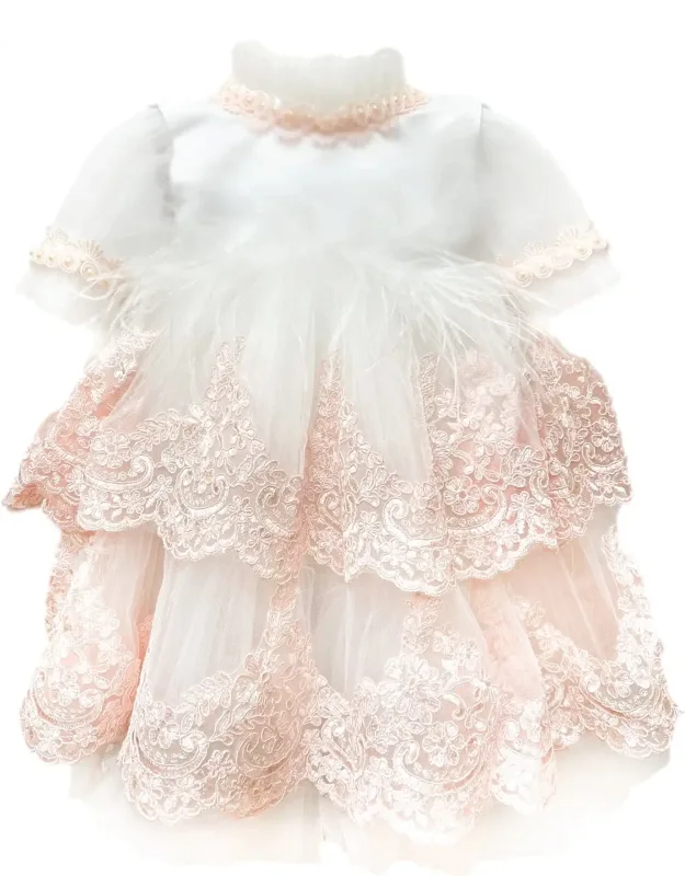Embroidered Feather Dress