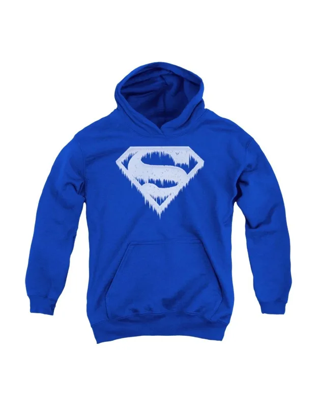Superman Ice And Snow Shield Youth Pull Over Hoodie - Stylish Everyday Wear
