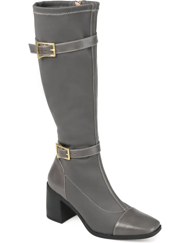 Gaibree Stacked Heel Knee High Boots