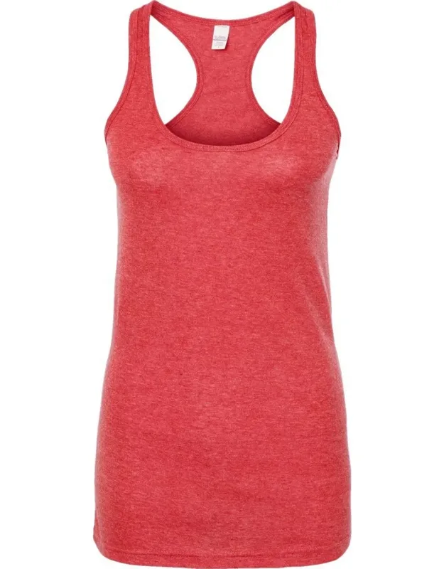 Tultex Poly-rich Racerback Tank Top With Ribbed Binding And Double Needle Stitched Hem