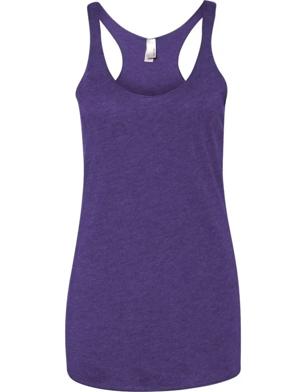 Next Level Triblend Racerback Tank With Flatlock Finished Hems And Satin Label