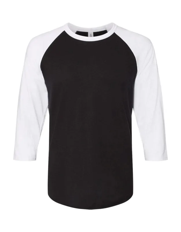 Premium Blend Ringspun Raglan Baseball T-shirt With Moisture Wicking Properties