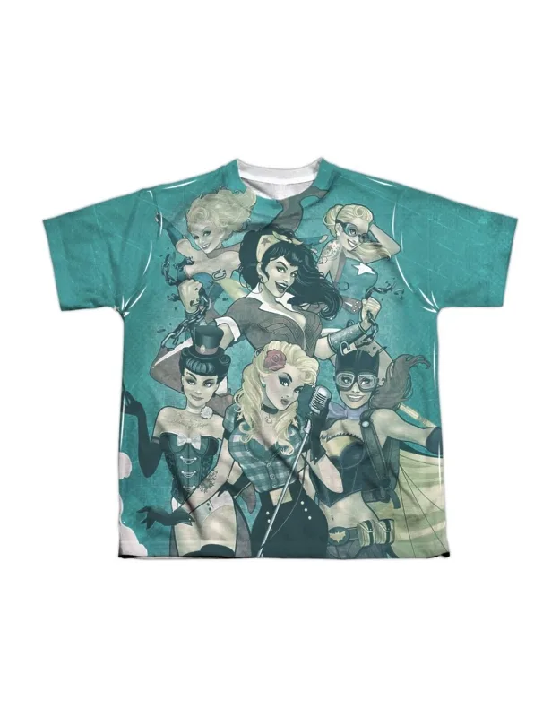 Justice League Of America Bombshell Group Short Sleeve Poly Crew Tee - Stylish For Everyday Wear