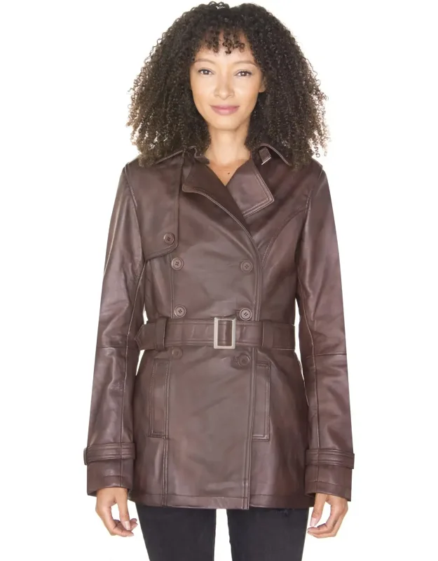 Nappa Leather Trench Coat
