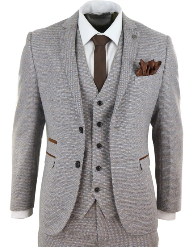 3 Piece Suit Tweed Check Vintage
