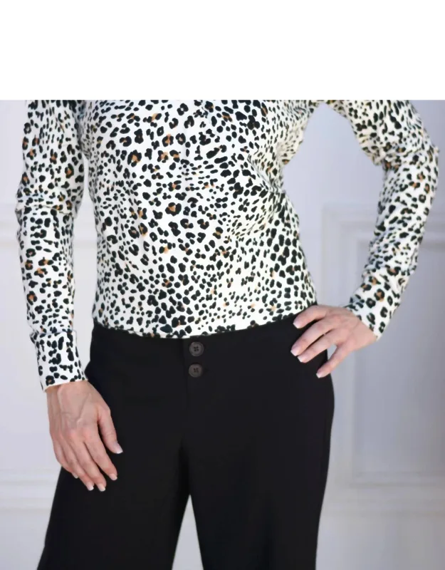 Xoxo Leopard Sweater With V-neckline And Lightweight Knit