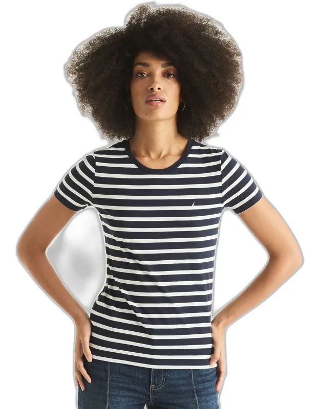 Sustainably Crafted Striped Crewneck T-shirt