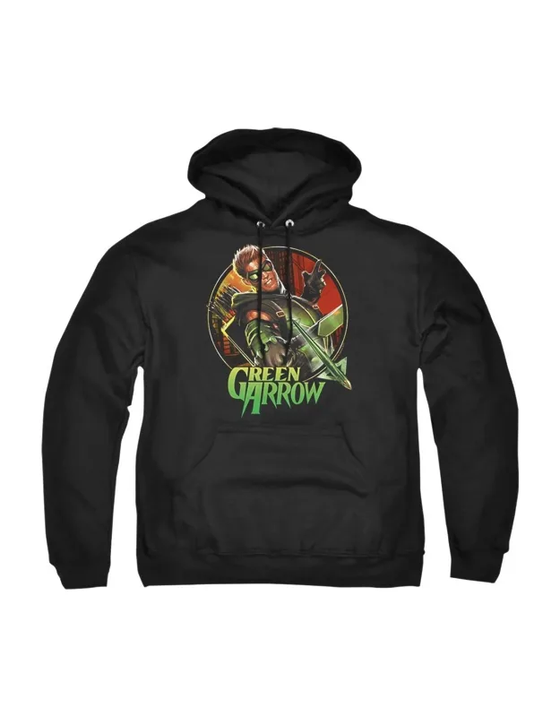Justice League Of America Sunset Archer Hoodie - Stylish Everyday Wear, 50% Cotton 50% Polyester