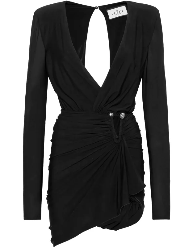 Crepe Jersey Piercing Mini Dress