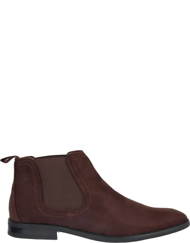 Slip On Suede Leather Lined Chelsea Ankle Shoes