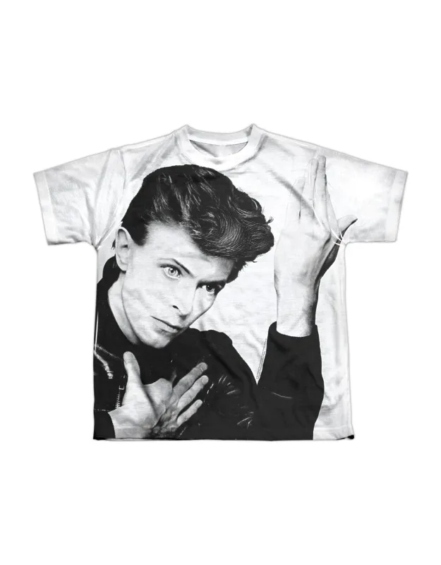 David Bowie Hero Short Sleeve Poly Crew T-shirt, Stylish For Everyday Wear