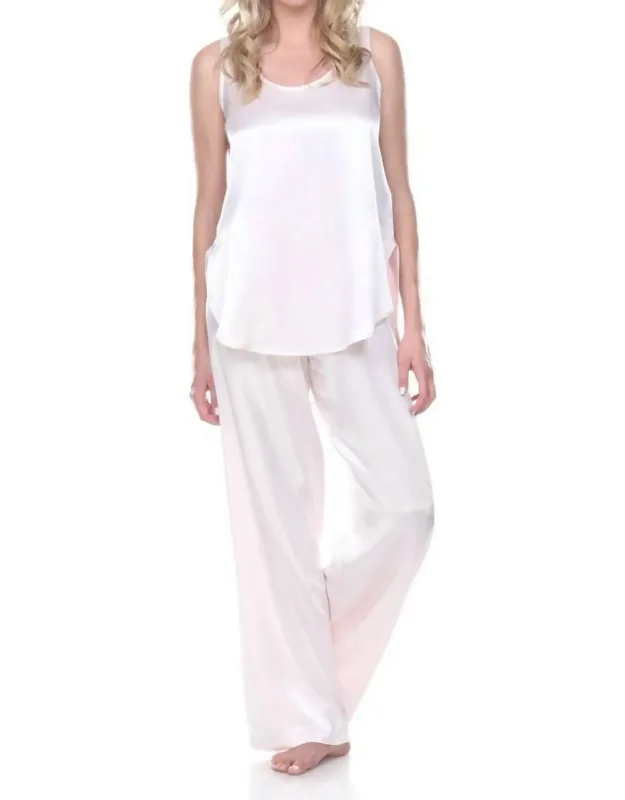 Jackie Satin Hi-low Cami With Side Slits