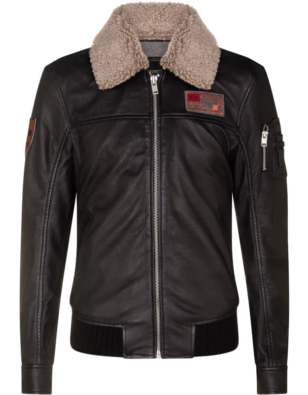 Leather Bomber Jacket